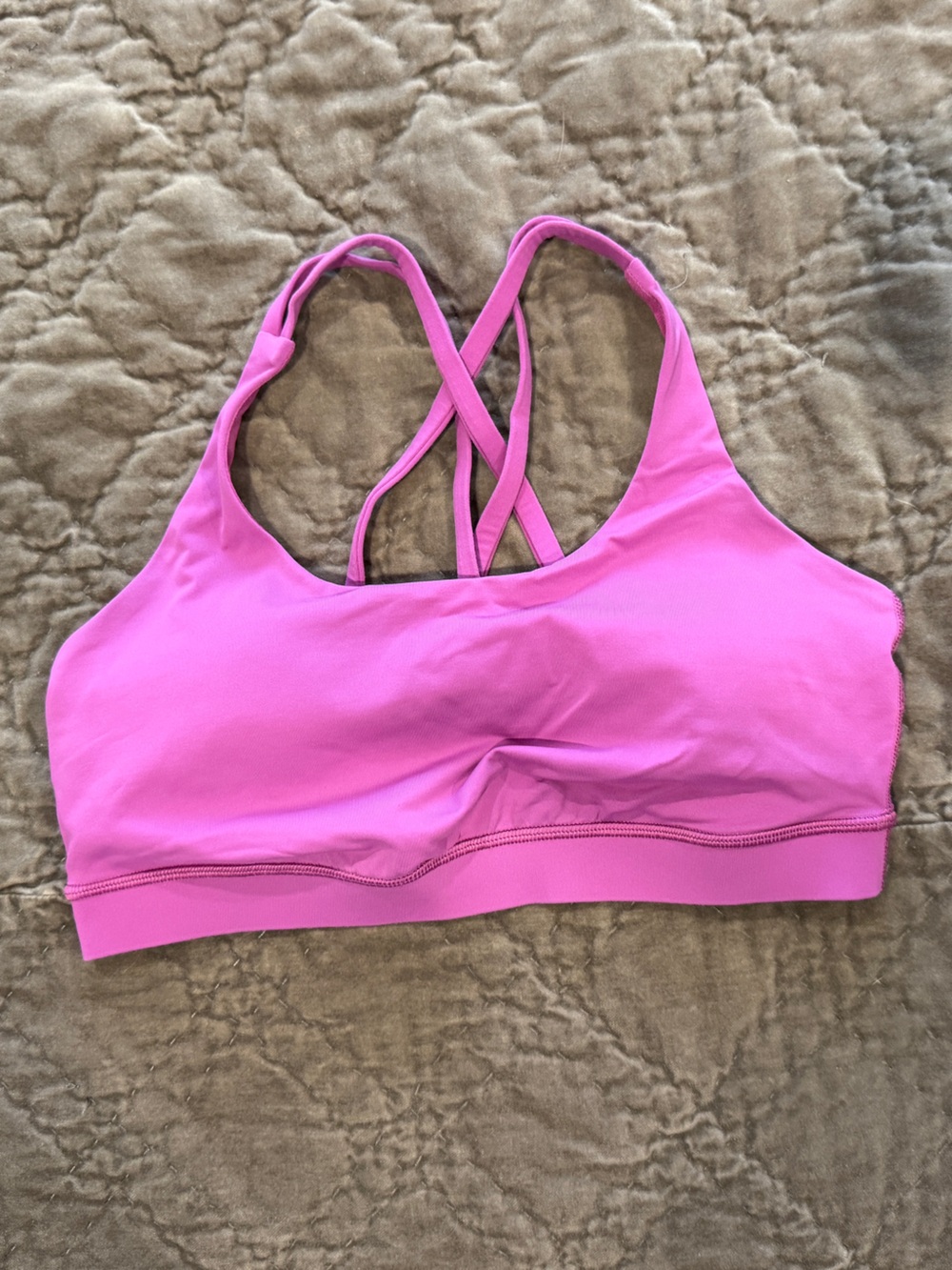 lululemon athletica Bright Orchid Strappy Sports Bra Size 8